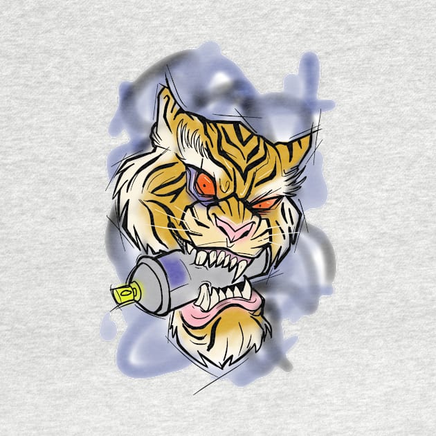 Graffiti tiger by trainwreck911